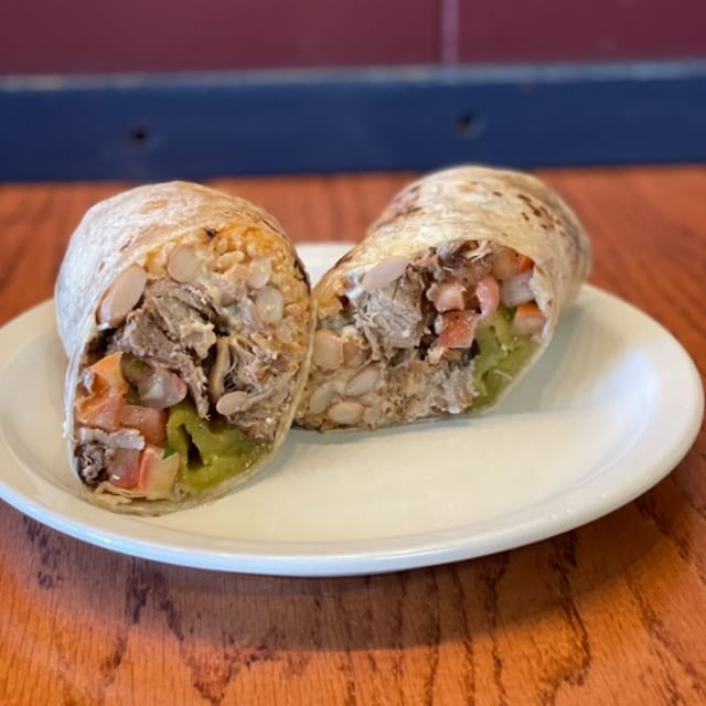 Green Chili Carnitas Burrito.
