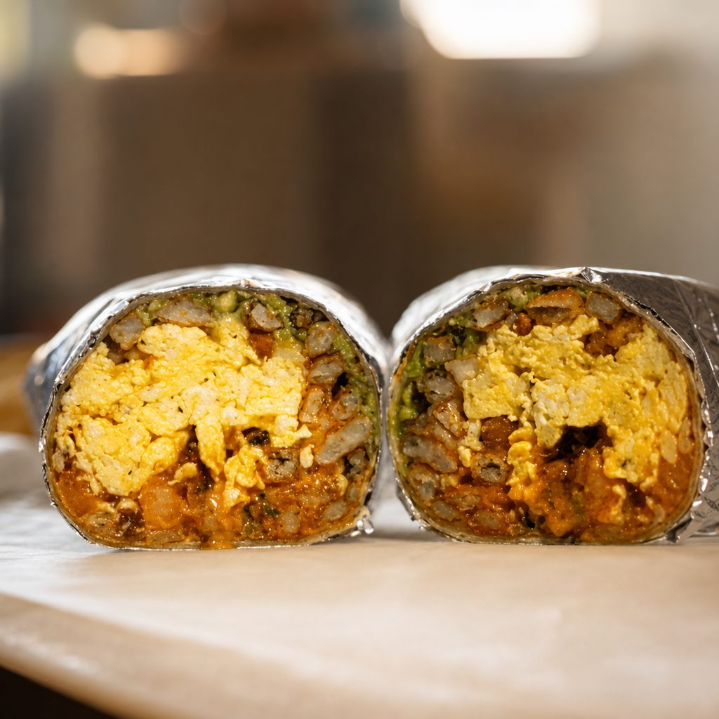 Loaded Breakfast Burrito.