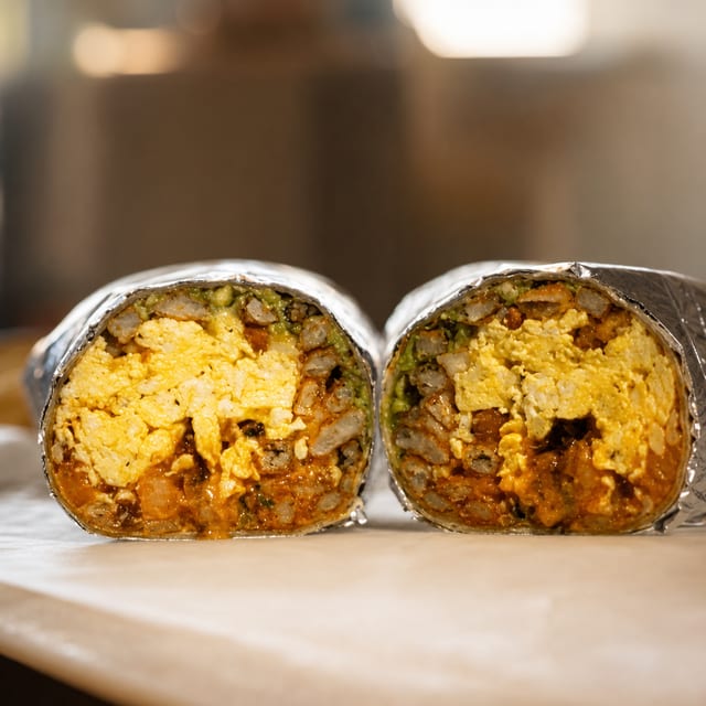 Loaded Breakfast Burrito.